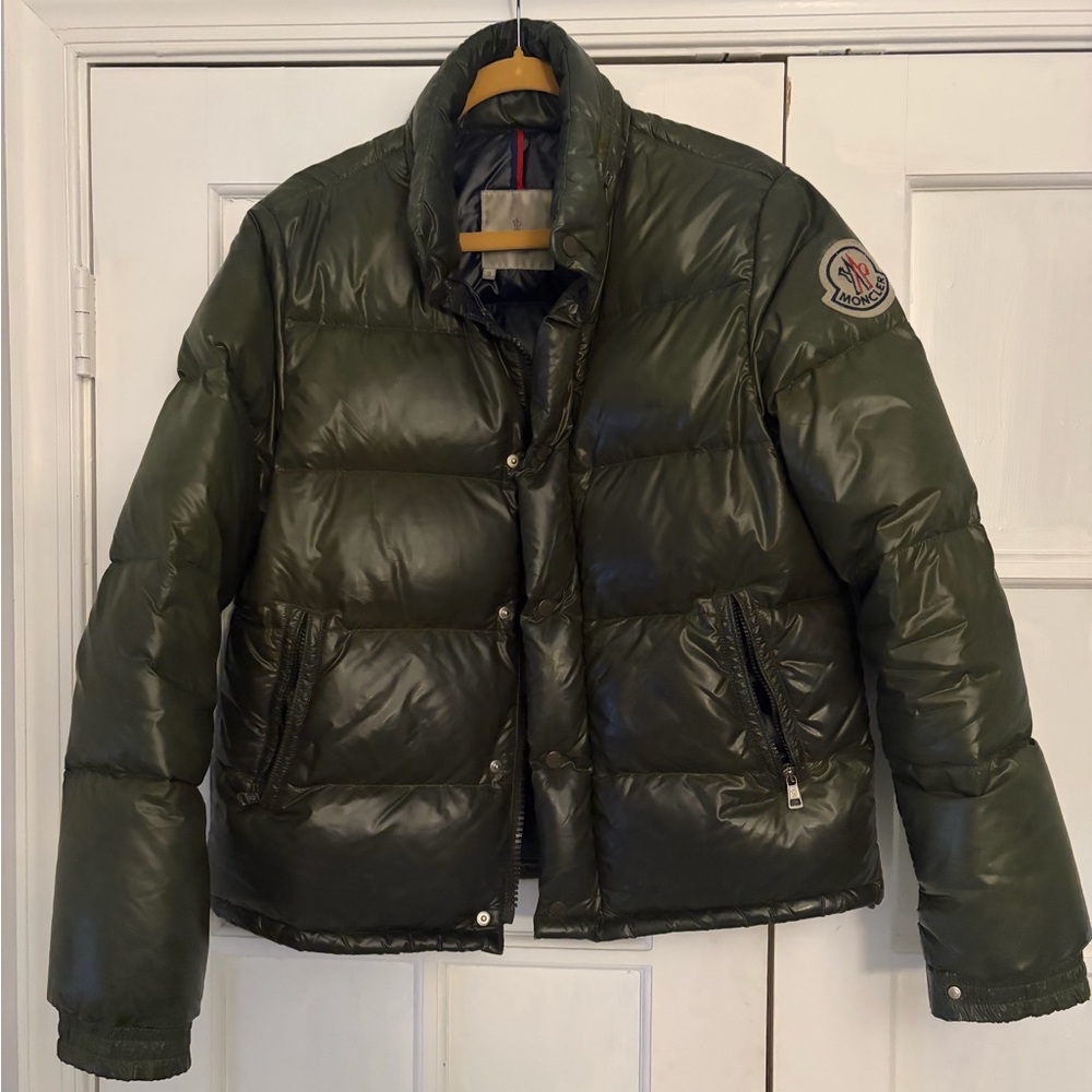 Moncler Men's Olive Puffer Jacket sz 3 M/L - Picture 2 of 10